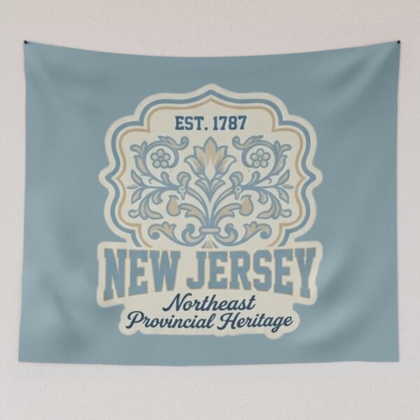 Item preview, New Jersey Northeast Provincial Heritage - Vintage Baroque Floral Crest designed and sold by The True American.