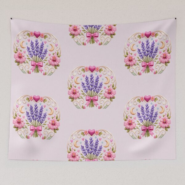 Item preview, Lavender Bouquet In Ribbon Embroidery Design designed and sold by Romanticyvoz.
