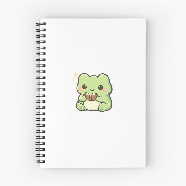 Item preview, Kawaii Frog Reading Book Cute Cottage core Frog Sticker designed and sold by ChillTofu.