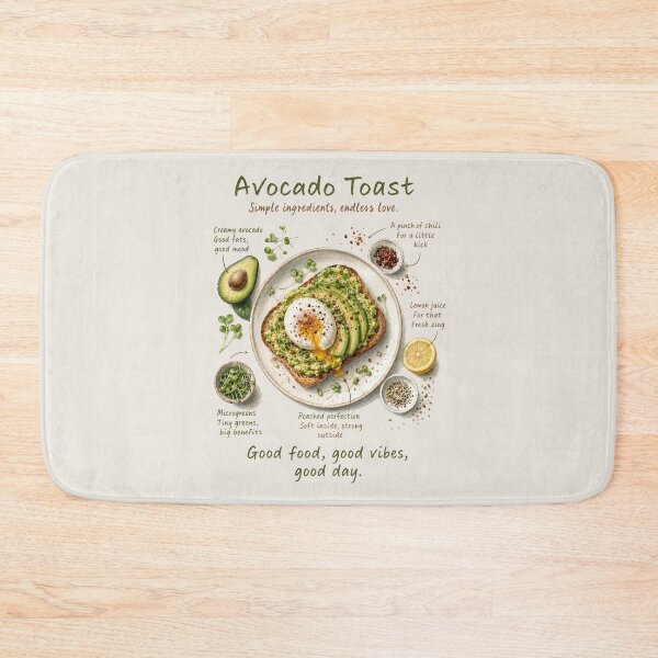 Item preview, Avocado Toast Watercolor Illustration | Trendy Brunch Food Art | Good Food Good Vibes designed and sold by Verycutethings.