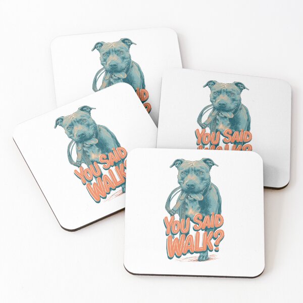 Item preview, You Said Walk ?-Funny Pitbull Dog Leash Vintage Typography designed and sold by My Pitbull Place.