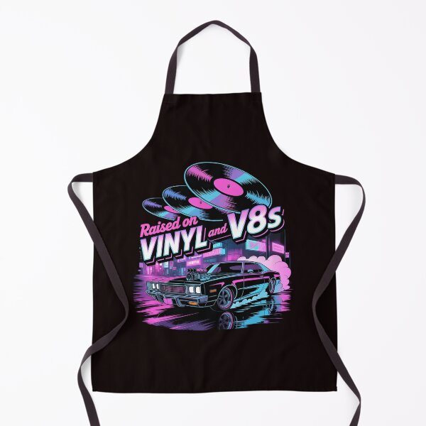 Item preview, Raised On Vinyl and V8s Retro Americana Design for Car Enthusiasts designed and sold by Redgiant87x.