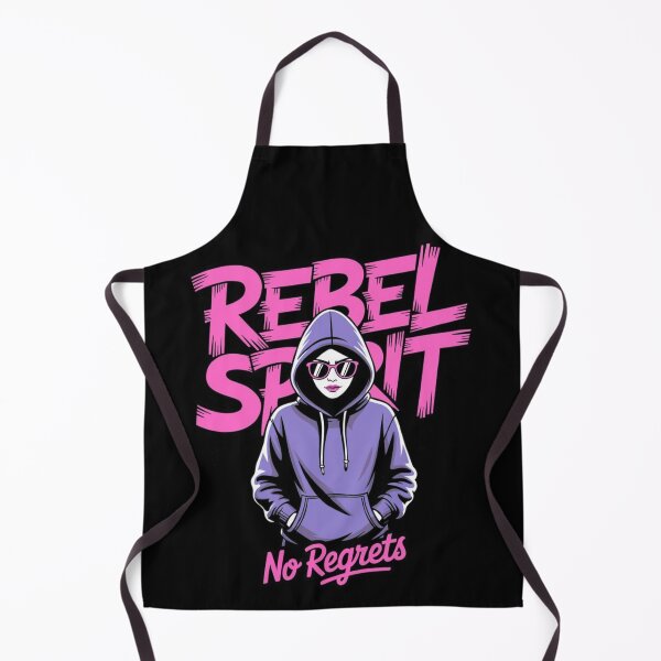 Item preview, Rebel Spirit No Regrets Edgy Urban Hoodie Girl designed and sold by Ahmed-G-Designs.