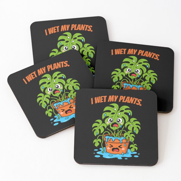 Item preview, I Wet My Plants - Funny Kawaii Monstera Houseplant Pun designed and sold by Fragy72.