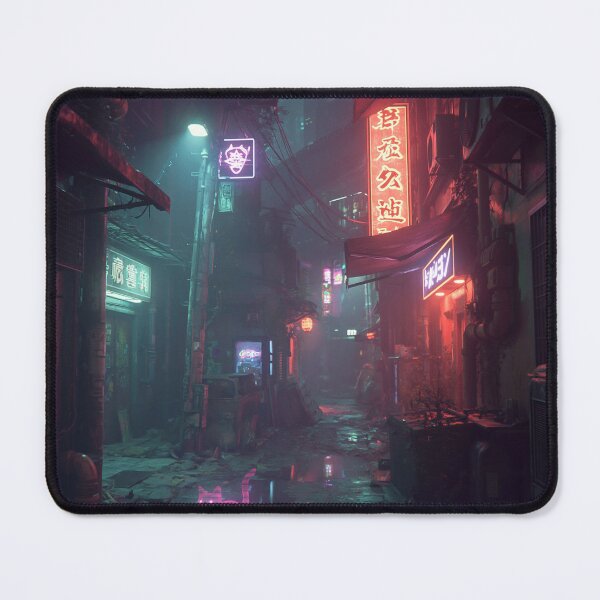 Item preview, Neon Cat in Cyberpunk Alley designed and sold by Visual Foundry.