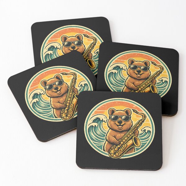 Item preview, Surf Jazz Bear Saxophone Retro Design Style designed and sold by AnnSign.