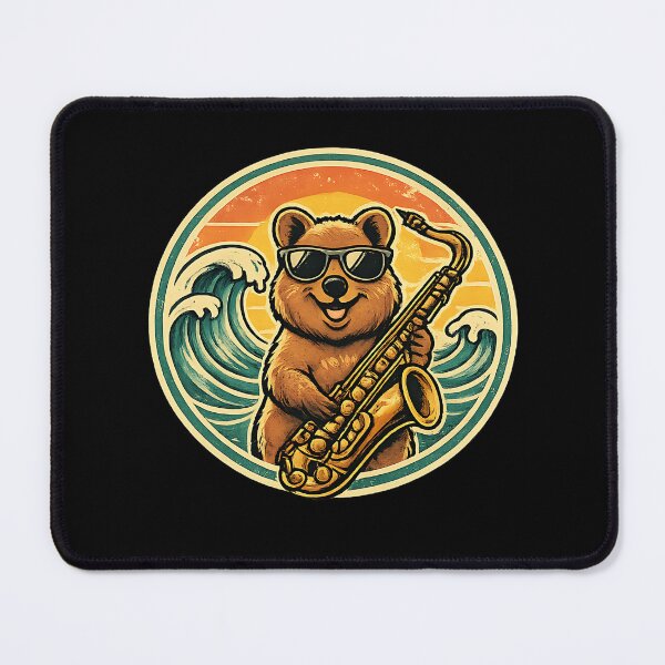 Item preview, Surf Jazz Bear Saxophone Retro Design Style designed and sold by AnnSign.
