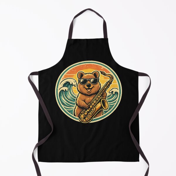 Item preview, Surf Jazz Bear Saxophone Retro Design Style designed and sold by AnnSign.