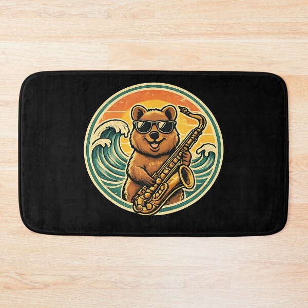 Item preview, Surf Jazz Bear Saxophone Retro Design Style designed and sold by AnnSign.