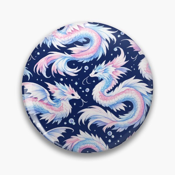 Item preview, Trans Pride Sea Dragons Pattern Art designed and sold by EchoPrint Co..