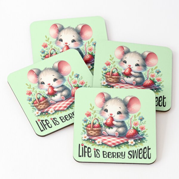 Item preview, Cute Strawberry Mouse Cottagecore Picnic Design designed and sold by Sachie's Studio.