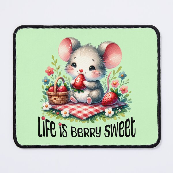 Item preview, Cute Strawberry Mouse Cottagecore Picnic Design designed and sold by Sachie's Studio.