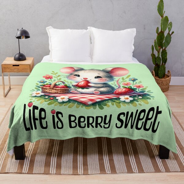 Item preview, Cute Strawberry Mouse Cottagecore Picnic Design designed and sold by Sachie's Studio.
