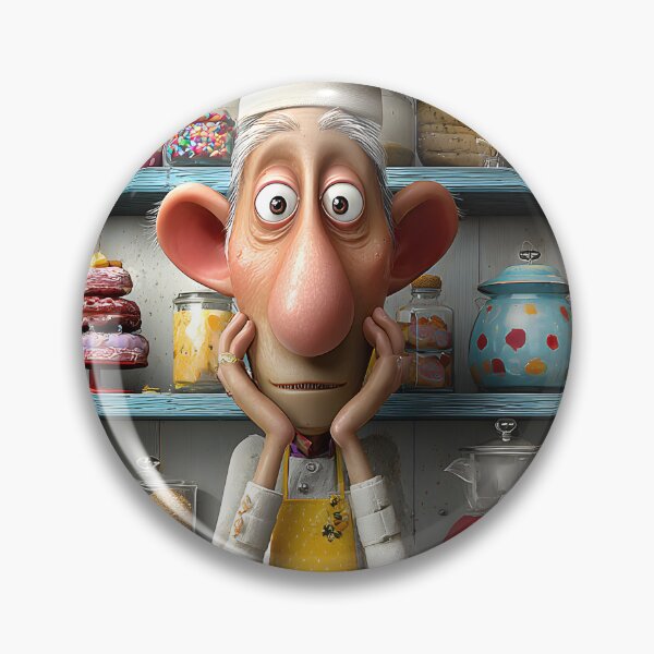 Item preview, Whimsical baker with a colorful cake spread designed and sold by Artessie.