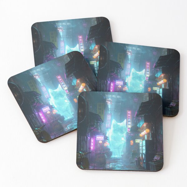 Item preview, Neon Cat Cyberpunk Alley designed and sold by Visual Foundry.
