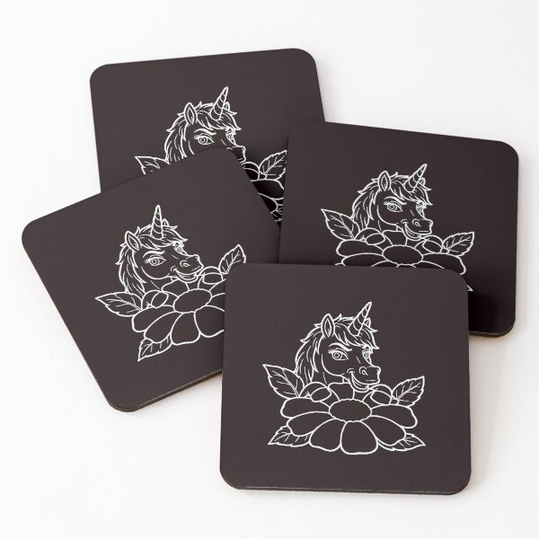 Item preview, Cute Floral Unicorn Line Art designed and sold by ArtPer-design.