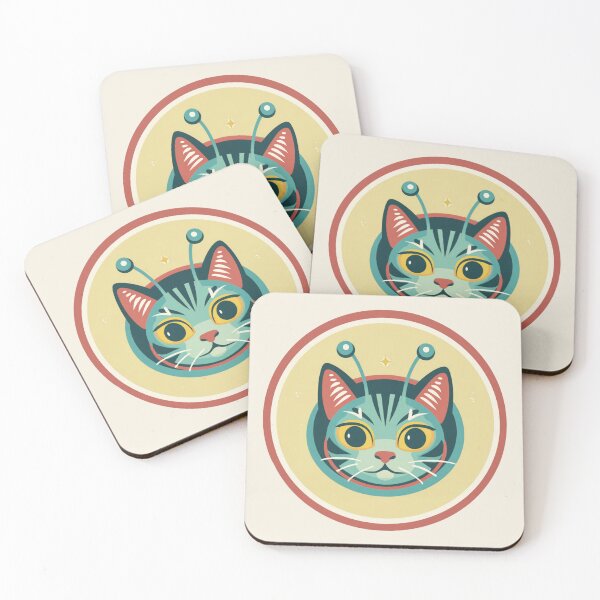 Item preview, Atomic Age Alien Cat Mascot designed and sold by Cosmic Cactus.