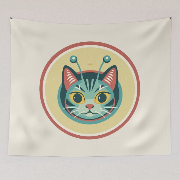 Item preview, Atomic Age Alien Cat Mascot designed and sold by Cosmic Cactus.