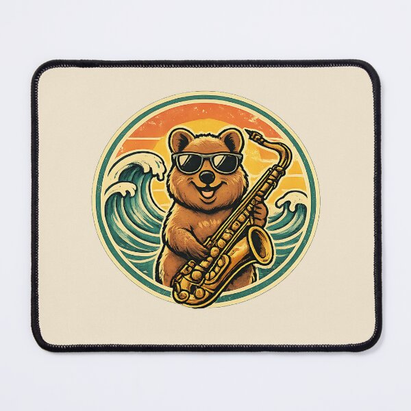 Item preview, Surf Jazz Bear Saxophone Retro Design Art designed and sold by AnnSign.