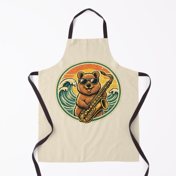 Item preview, Surf Jazz Bear Saxophone Retro Design Art designed and sold by AnnSign.