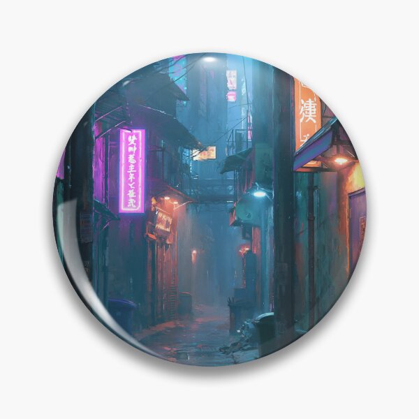 Item preview, Neon Cat Cyberpunk Alley designed and sold by Visual Foundry.