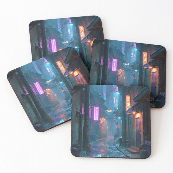Item preview, Neon Cat Cyberpunk Alley designed and sold by Visual Foundry.