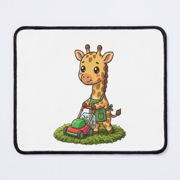 Item preview, Cute Giraffe Mowing Lawn designed and sold by Ella_Sketch.