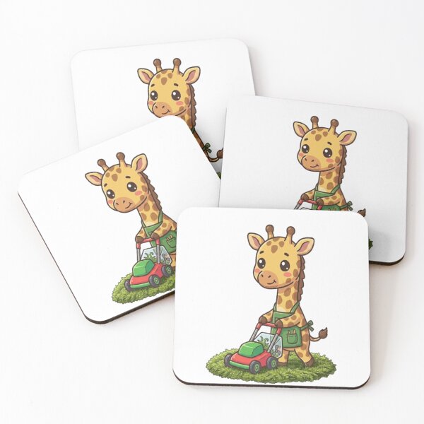 Item preview, Cute Giraffe Mowing Lawn designed and sold by Ella_Sketch.