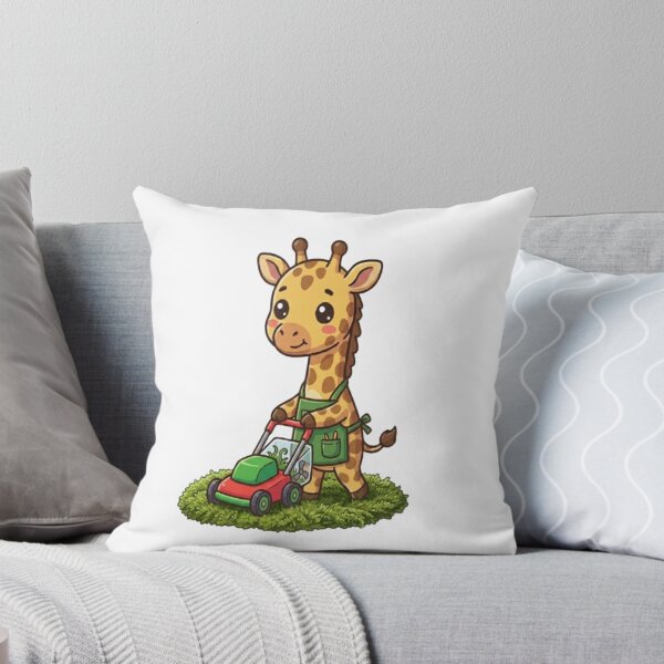 Item preview, Cute Giraffe Mowing Lawn designed and sold by Ella_Sketch.