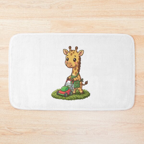 Item preview, Cute Giraffe Mowing Lawn designed and sold by Ella_Sketch.