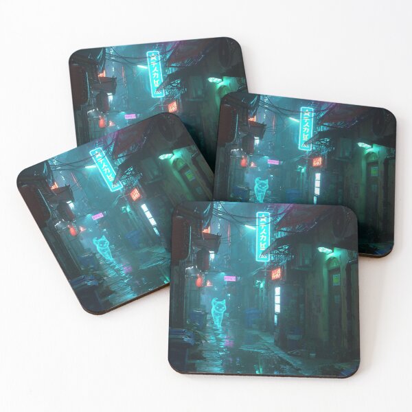 Item preview, Neon Cat Cyberpunk Alley designed and sold by Visual Foundry.