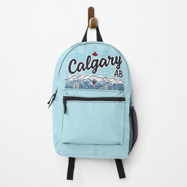 Item preview, Calgary Alberta Cute Blue Cityscape Retro Skyline  designed and sold by HowToCanadian.
