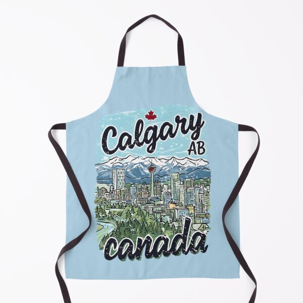 Item preview, Calgary Alberta Cute Blue Cityscape Retro Skyline  designed and sold by HowToCanadian.