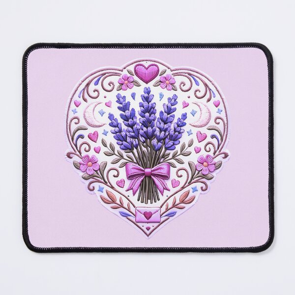 Item preview, Thread Heart Embroidery With Lavender Filigree designed and sold by Romanticyvoz.
