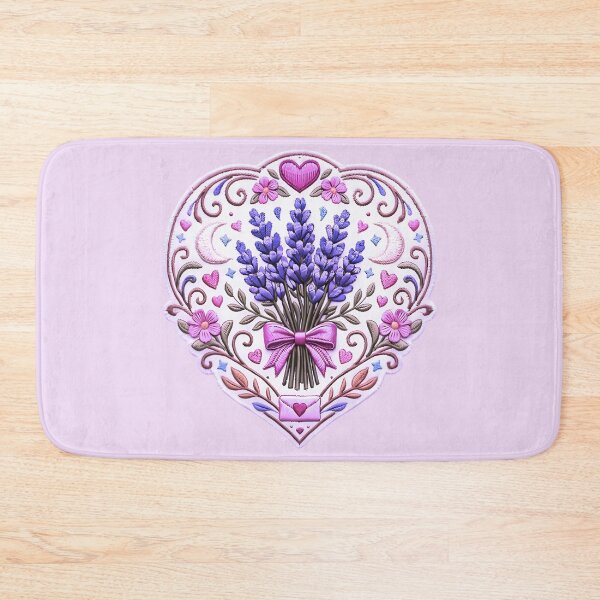 Item preview, Thread Heart Embroidery With Lavender Filigree designed and sold by Romanticyvoz.