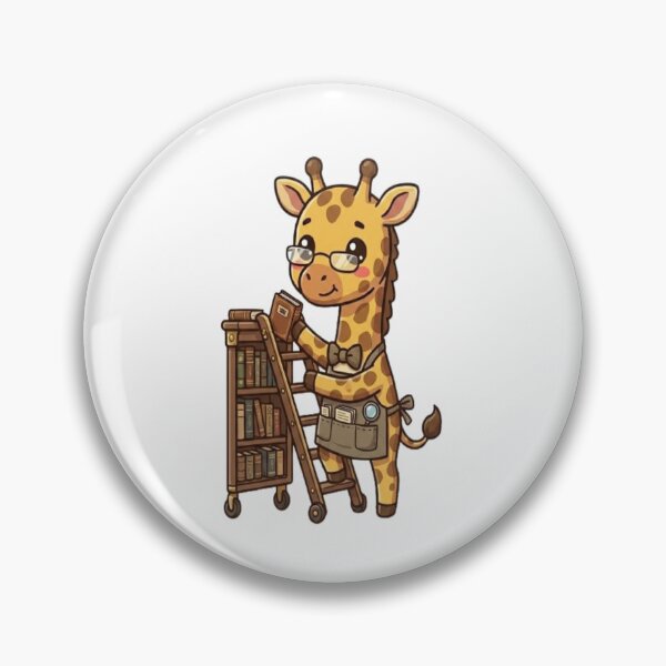 Item preview, Cute Giraffe Librarian Organizing Books designed and sold by Ella_Sketch.
