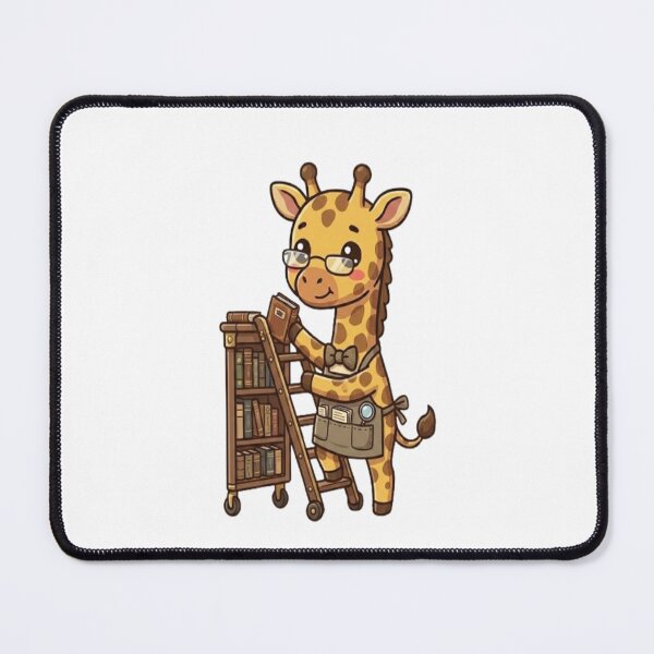 Item preview, Cute Giraffe Librarian Organizing Books designed and sold by Ella_Sketch.