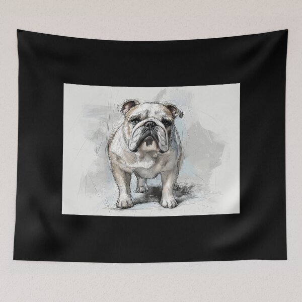 Item preview, Bulldog Doggie Illustration designed and sold by Roxane Bay.
