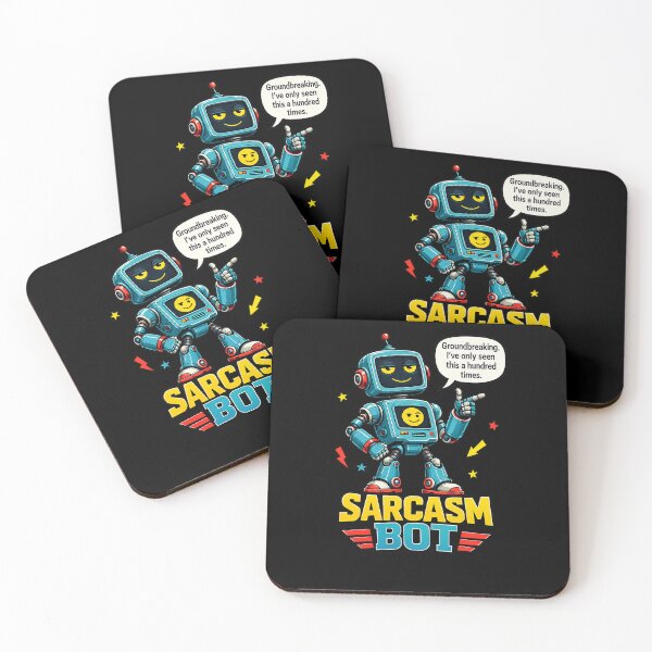 Item preview, Sarcasm Bot Groundbreaking Hundred Times Robot Design designed and sold by ArtComixHaven.