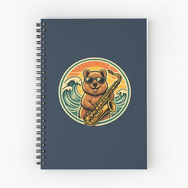 Item preview, Surf Jazz Bear Saxophone Retro Design Shape designed and sold by AnnSign.