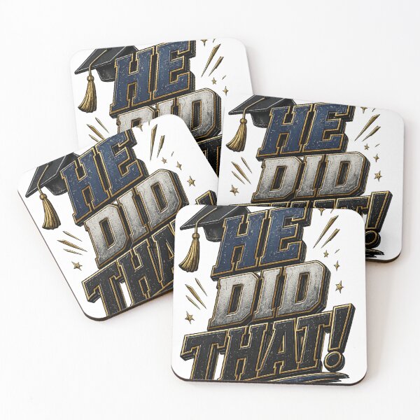 Item preview, He Did That Graduation 2026 Bold Typographic Desin designed and sold by EverMuse Studio.