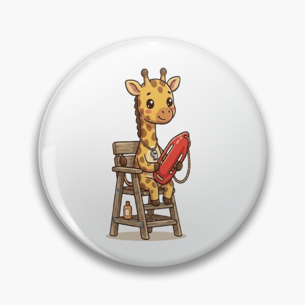 Item preview, Cute Giraffe Lifeguard designed and sold by Ella_Sketch.