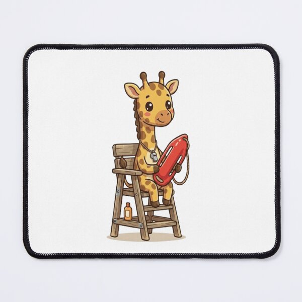 Item preview, Cute Giraffe Lifeguard designed and sold by Ella_Sketch.