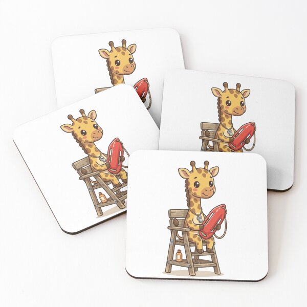 Item preview, Cute Giraffe Lifeguard designed and sold by Ella_Sketch.