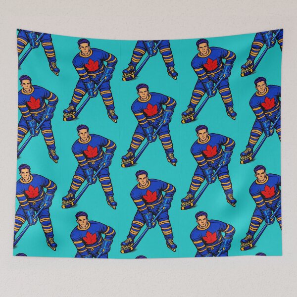 Item preview, 1950s Canadian Hockey Player – Retro National Pride Illustration designed and sold by Analog Aura .