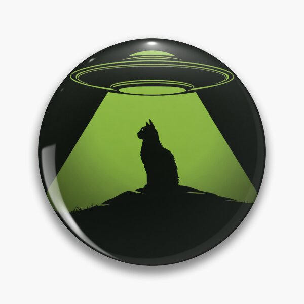 Item preview, UFO Tractor Beam Cat Abduction designed and sold by Cosmic Cactus.