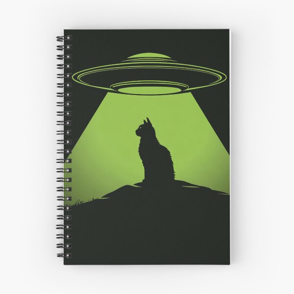 Item preview, UFO Tractor Beam Cat Abduction designed and sold by Cosmic Cactus.