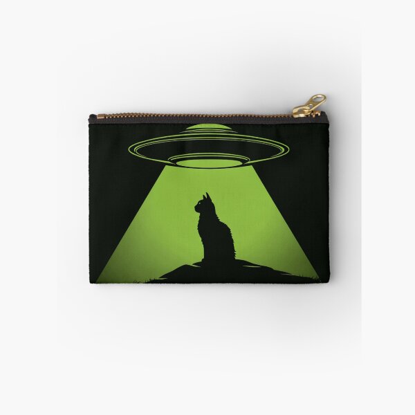 Item preview, UFO Tractor Beam Cat Abduction designed and sold by Cosmic Cactus.