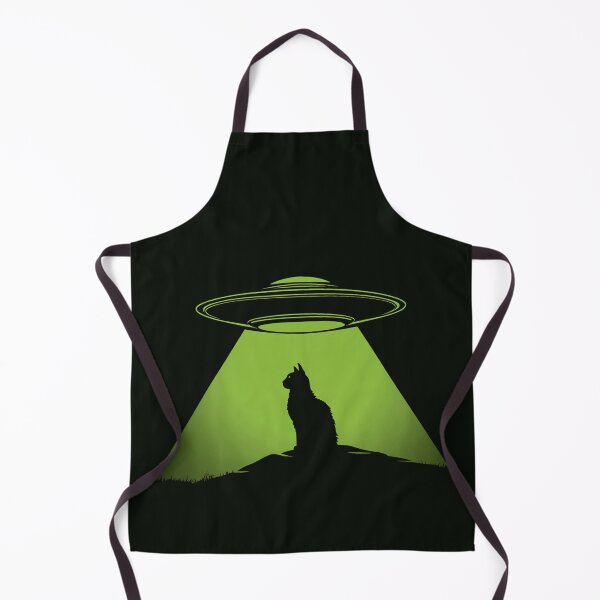 Item preview, UFO Tractor Beam Cat Abduction designed and sold by Cosmic Cactus.
