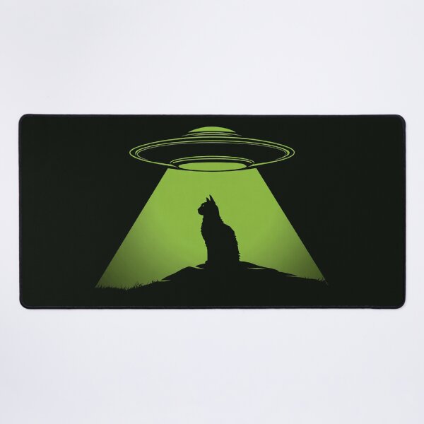 Item preview, UFO Tractor Beam Cat Abduction designed and sold by Cosmic Cactus.